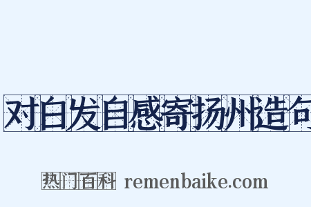 对白发自感寄扬州造句是什么意思的图片